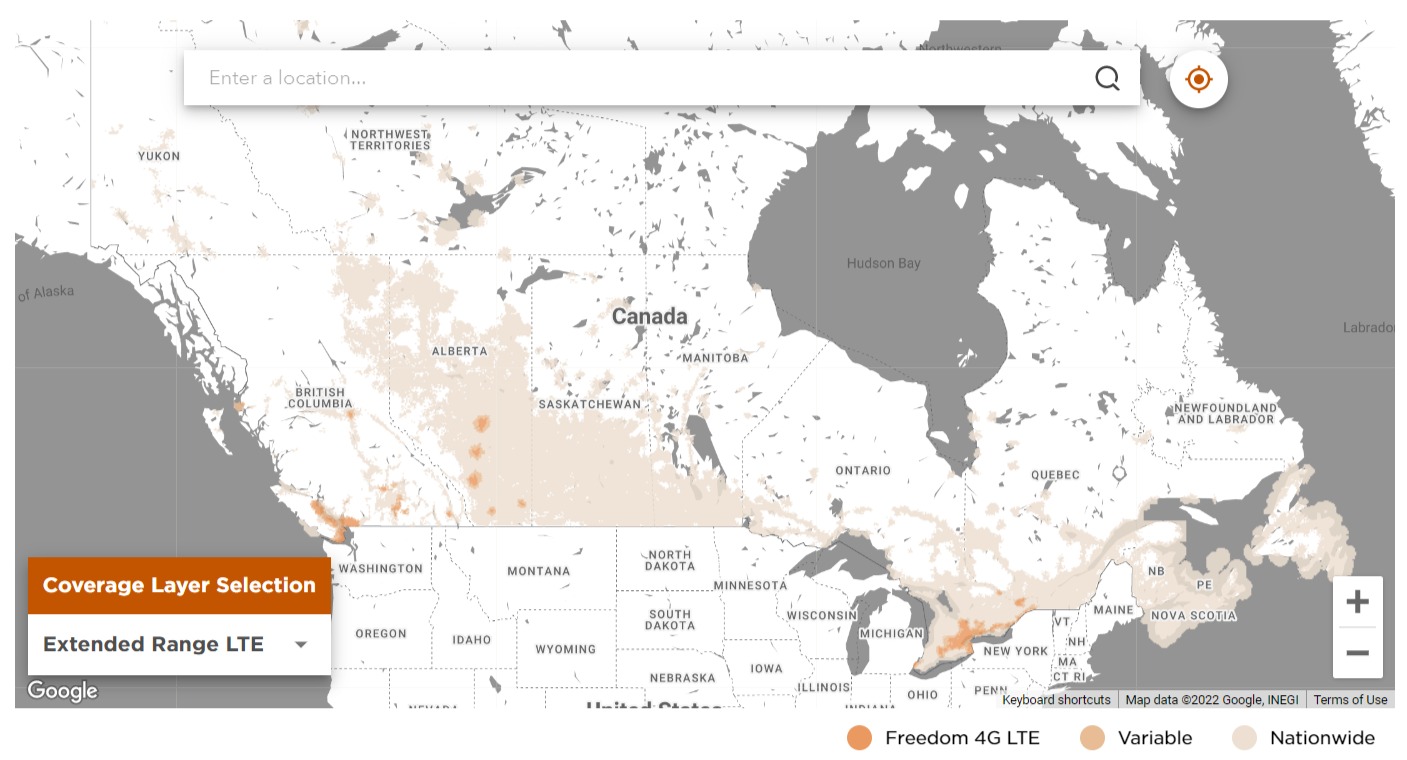 freedom mobile coverage map