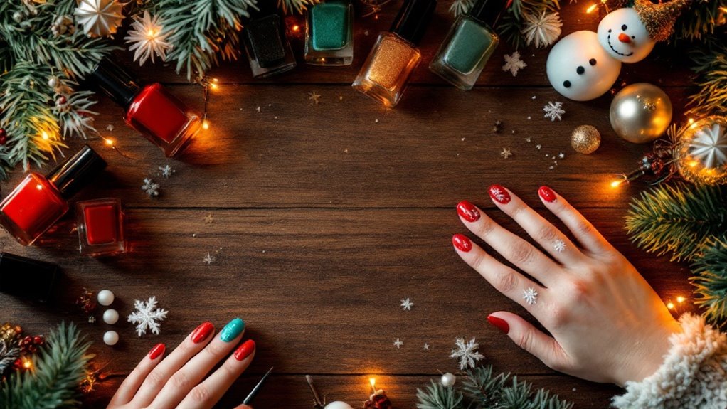 Easy DIY Christmas Nail Art Tutorials