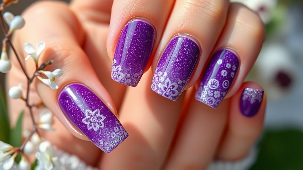 durable purple nail care