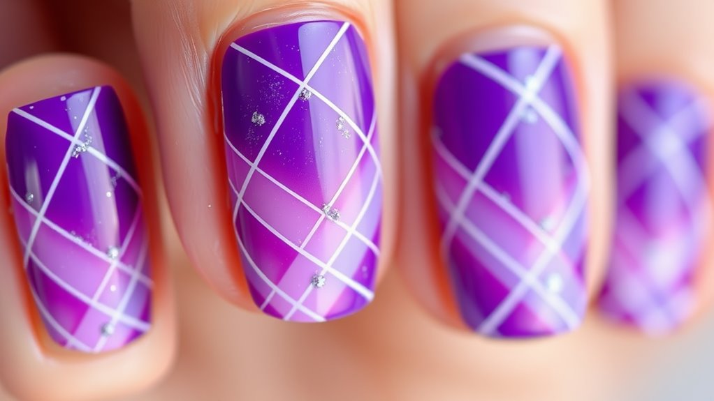 purple geometric pattern design