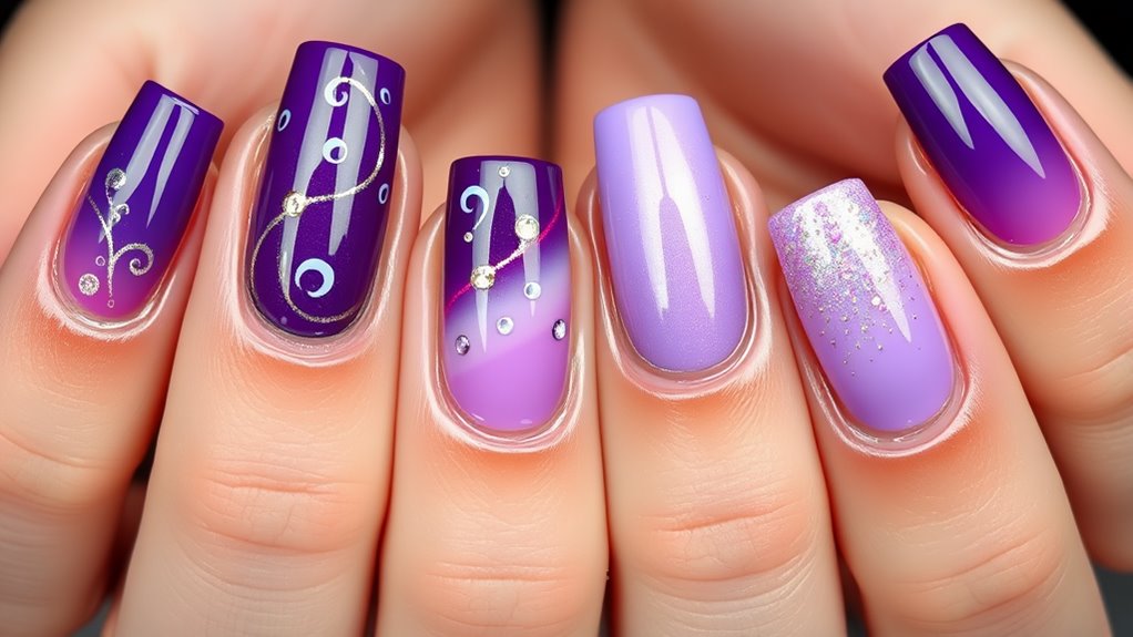 purple nail art trends