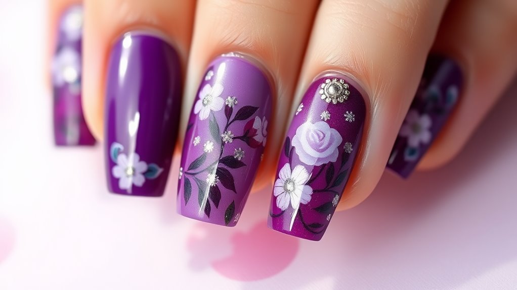 purple nail trends seasonal