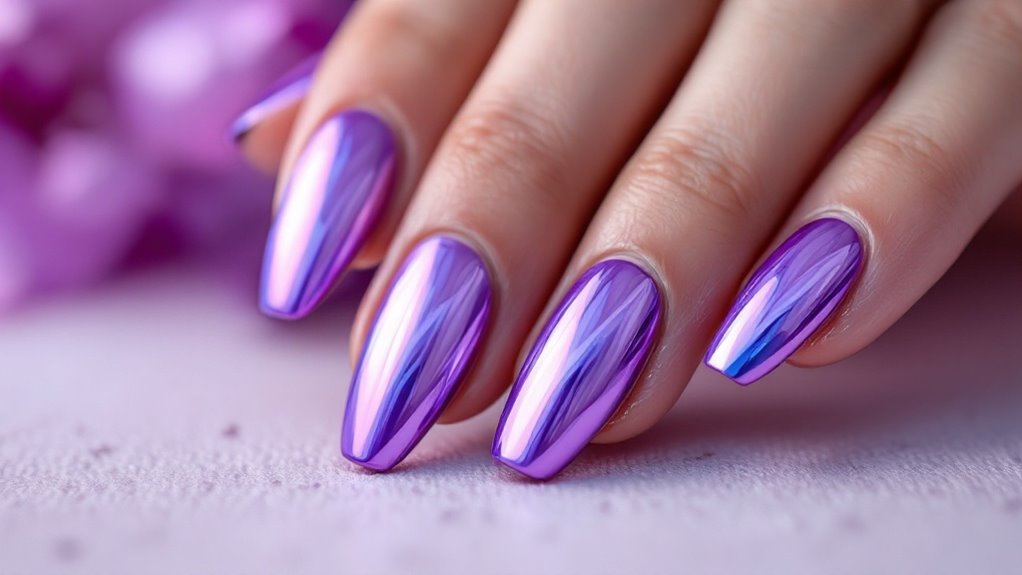 Purple Chrome Nails and Nail Art Ideas for 2025