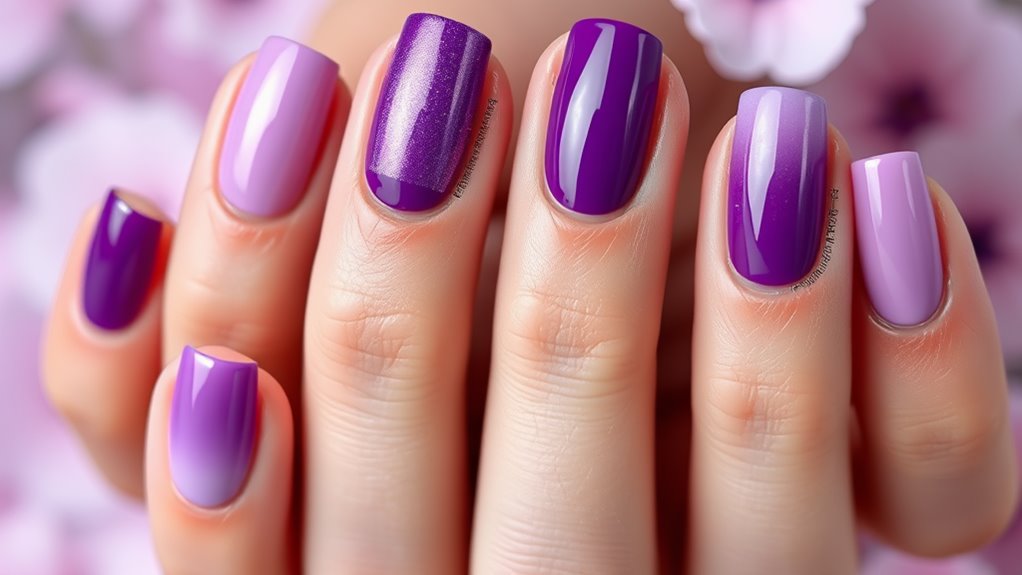 vibrant purple nail colors